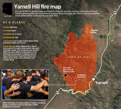 Yarnell Hill Fire Map Arizona Wildfires Wildland Firefighter