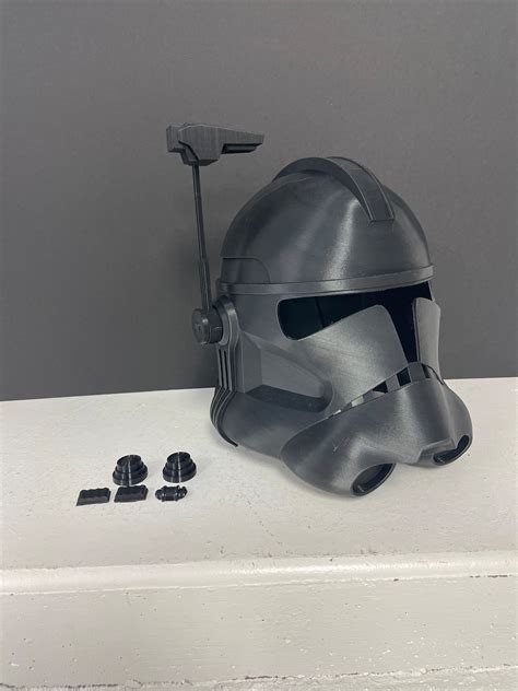 Diy Clone Trooper Fives Helmet Phase 2 Plastic 3d Printed Parts Create