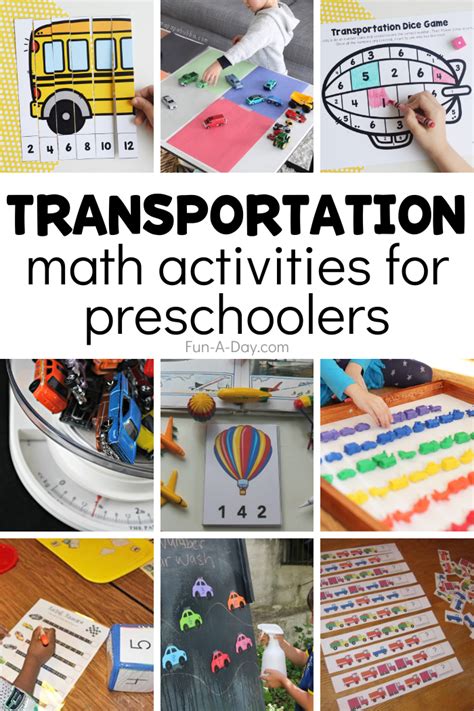 Transportation Math Activities For Preschoolers To Enjoy Fun A Day