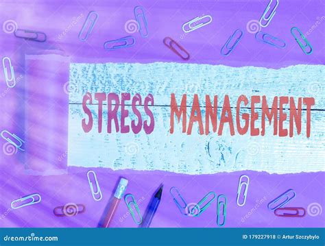 Handwriting Text Writing Stress Management Concept Meaning Method Of