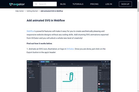How To Add Animated Svg In Webflow Svgator