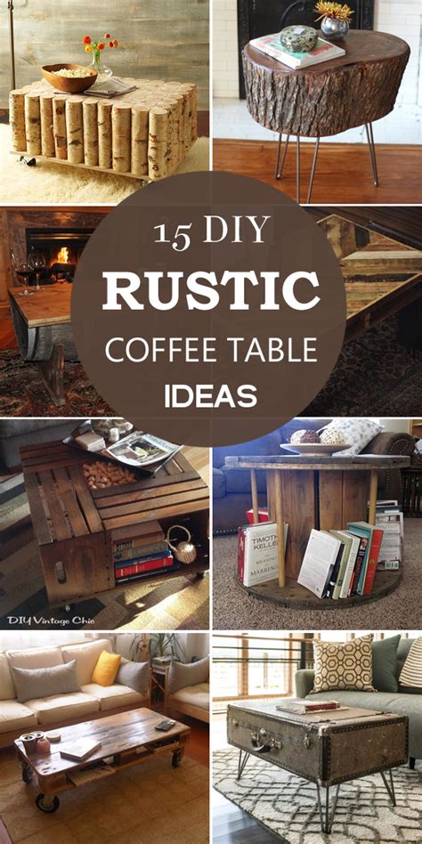 Learn how to make your own butcher block surface to use as a coffee table, end table, bench or dining just because a table is missing its top is no reason to pass it by! 15 DIY Rustic Coffee Table Ideas