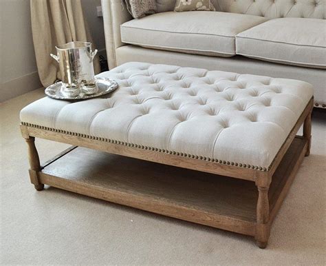 But we wanted one, so i had to figure out how to do it on the cheap. Upholstered ottoman, upholstered coffee table from La ...