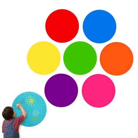 Multi Size Diy Color Dots Wall Stickers Art Circle Dots