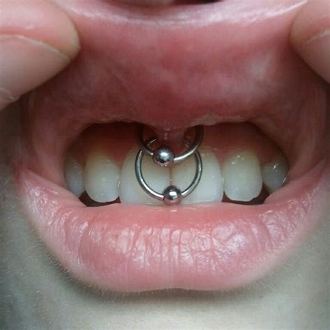 double smiley smiley piercing lip piercing piercings