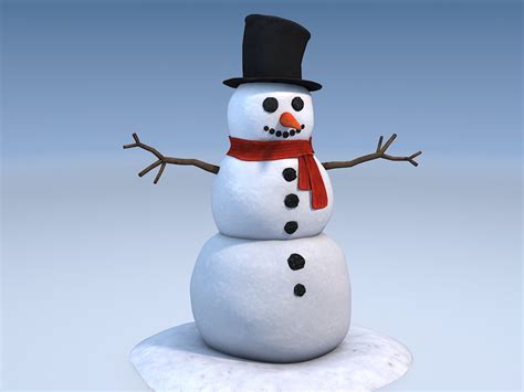 3ds Man Snowman Snow