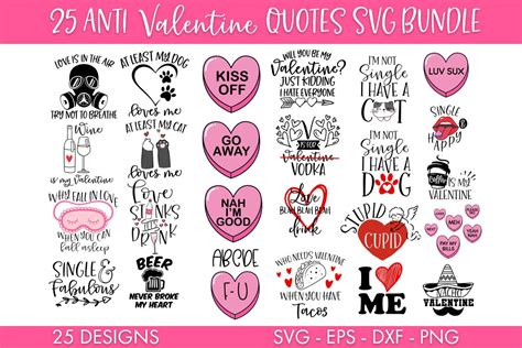 Anti Valentine S Day Svg Bundle Anti Valentines Svg Etsy