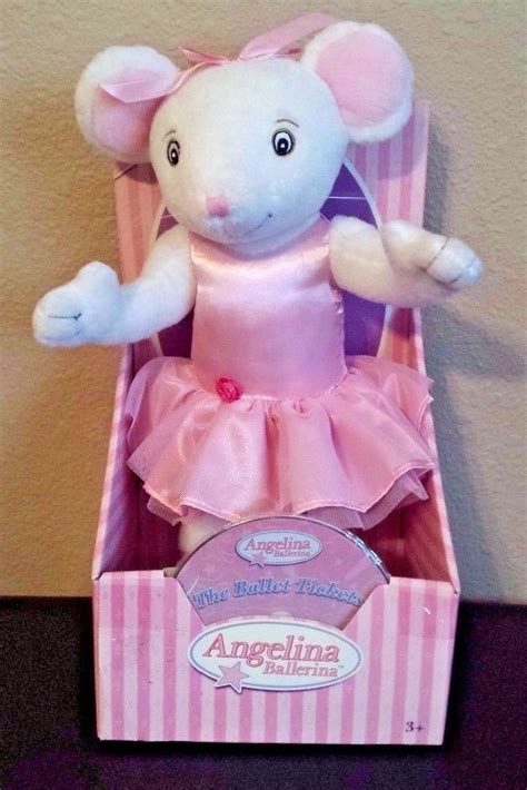 new angelina ballerina 13 mouse poseable plush doll sababa toys 2005 dvd nib 1896897822
