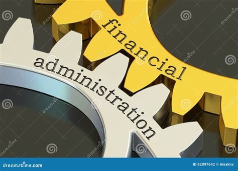 Financial Administration Concept On The Gearwheels 3d Rendering Stock