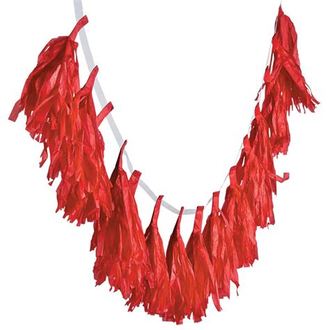Red Tassel Garland | Tassel garland, Tissue paper garlands, Garland