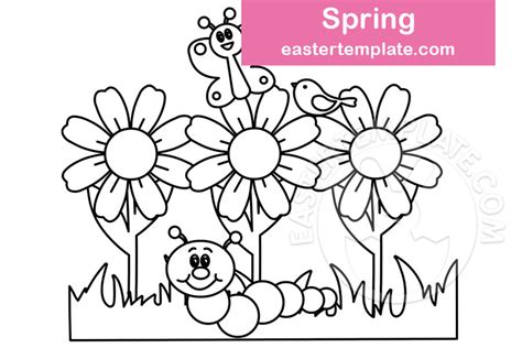 Spring Grass Template Easter Template