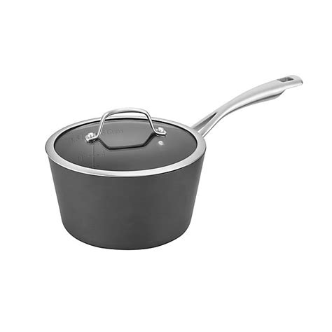 Cuisinart Anodized 2 Qt Covered Conical Saucepan In Black Bed Bath