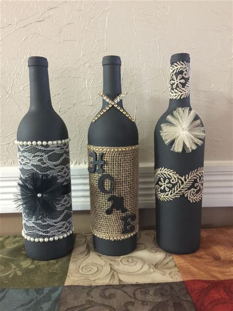Pin By Geneva Humble On My Decoratedpainted Wine Bottles And Glassware