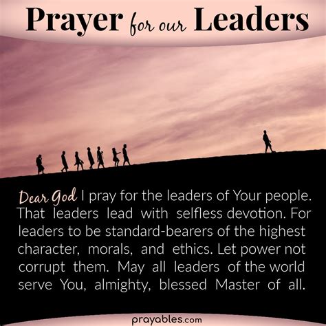 Prayer For Our Leaders Prayables