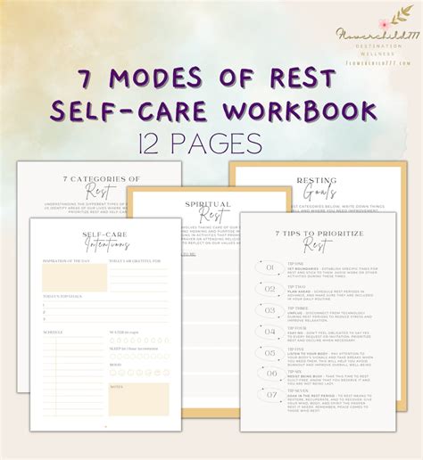 Seven Types Of Rest Stress Management Self Care Pdf Counselling