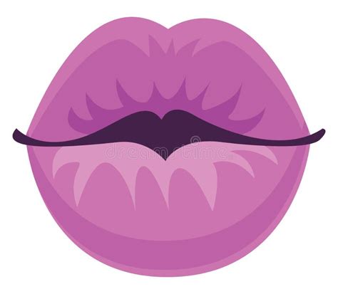 Open Mouth With White Teeth And Purple Lips Stock Vector Illustration
