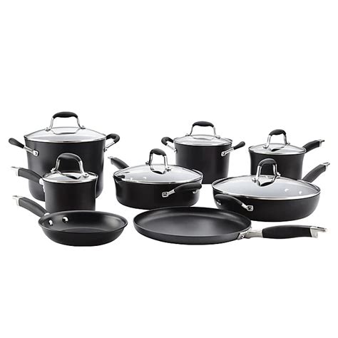 anolon® advanced onyx hard anodized nonstick 14 piece cookware set bed bath and beyond