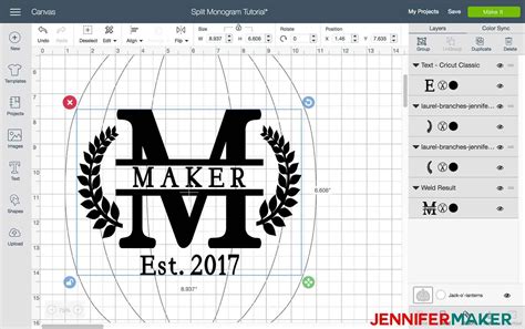 How To Make A Script Monogram In Cricut Design Space Iucn Water