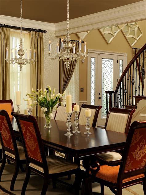 Upholstered Chairs Add Spice To Traditional Dining Room Hgtv