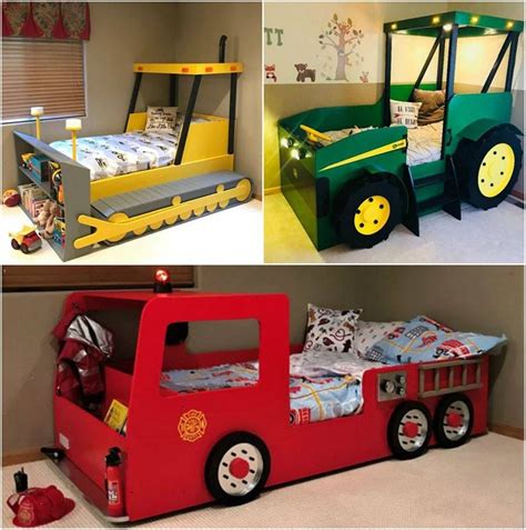 Bulldozer Tractor And Fire Truck Beds 🚜 Toddler Rooms Kids Bed