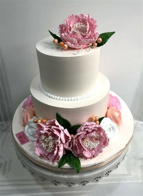 Peonies Decorated Cake By Michelle S Sweet Temptation Cakesdecor