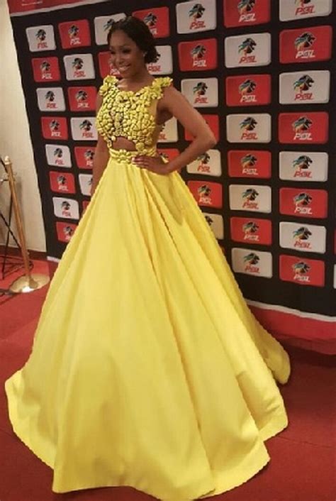 Minnie Dlamini Slays Psl Awards African Bridal Dress Stella York