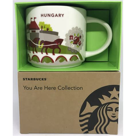 Starbucks You Are Here Collection Hungary Ceramic Coffee Mug New W Box