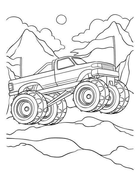 Print Big Fun With These Free Monster Truck Coloring Pages