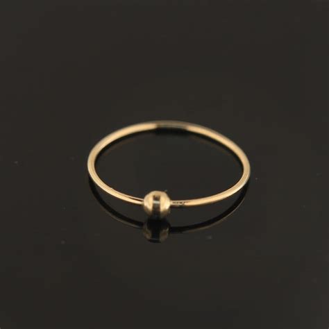 14ct Gold Nose Ring BCR Shape Nose Hoop Thin Nose Ring Tiny Etsy