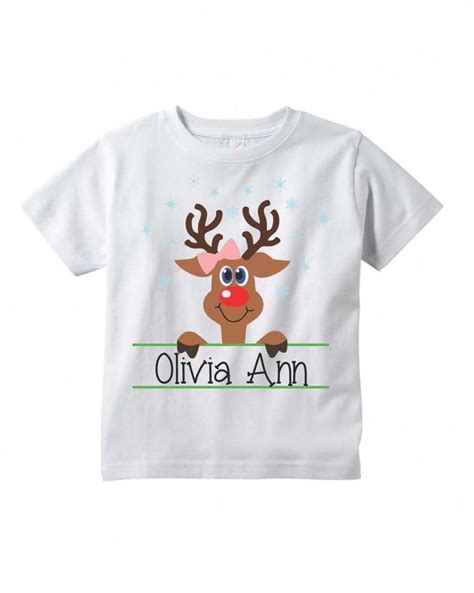 Reindeer Girl Personalized Christmas Shirt ~ Funny Cute ~infant Toddler