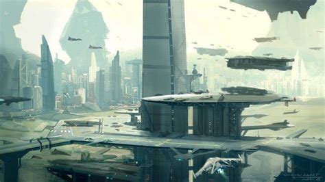 Spaceship Star Citizen Cityscape City Futuristic
