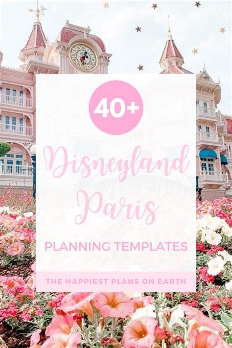 Disneyland Paris Planning Templates Disneyland Paris Vacation Planner