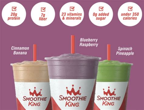 Smoothie King Whips Up New Power Meal Smoothies In Cinnamon Banana Blue Raspberry And Spinach
