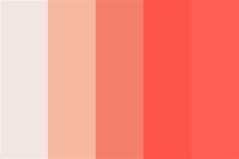 Peach Salmon Coral Color Palette