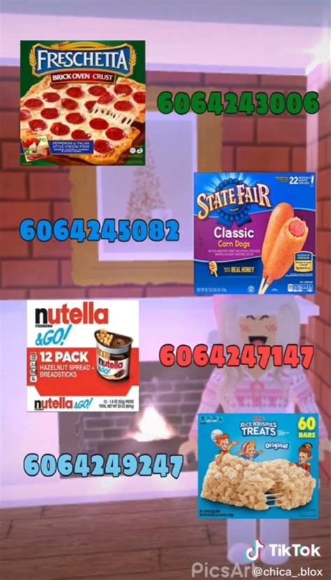 Pin By Keesha Tess On Roblox Decals In Bloxburg Food Decals