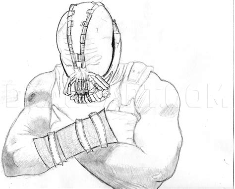 How To Draw Bane From The Dark Knight Rises Step By Step Drawing