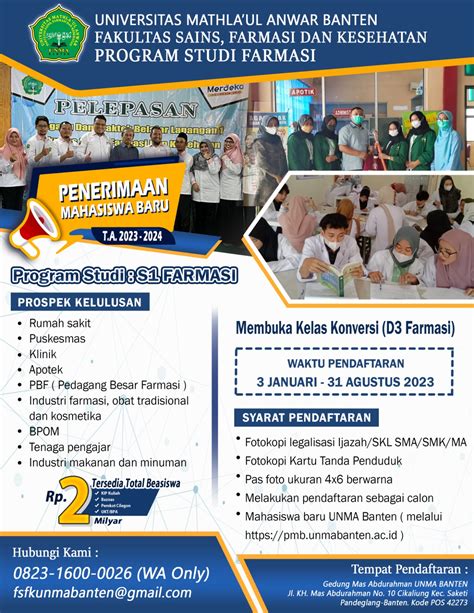 Fsfk Unma Banten Pmb Prodi Farmasi