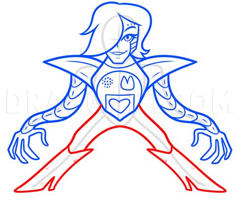 How To Draw Mettaton Ex From Undertale Coloring Page Trace Drawing