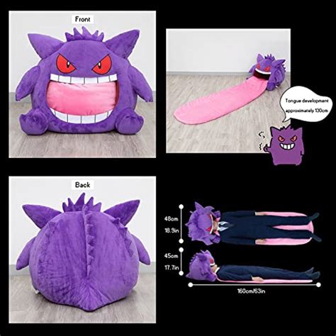 Xkun Cozy Gengar Cartoon Sleeping Pad 2 In 1 Nap Pillow Portable