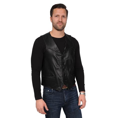 Shop Excelled Mens Leather Vest Free Shipping Today