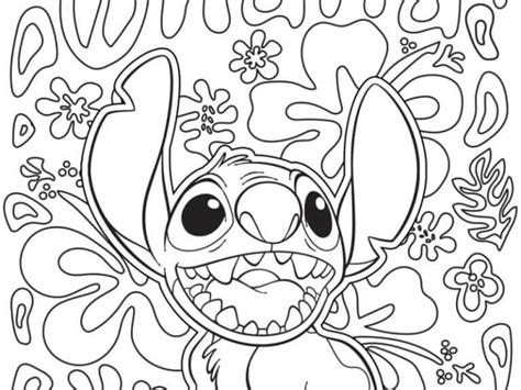 Happy Stitch Coloring Page Download Print Or Color Online For Free