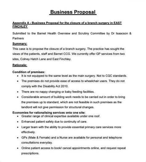 Free Business Proposal Template Business Proposal Template Free