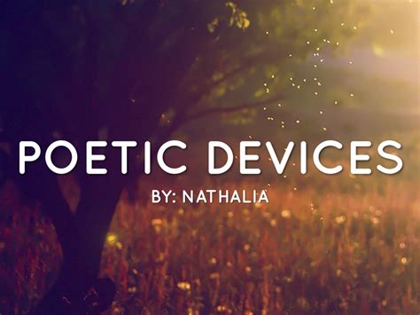 Poetic Devices by Nathalia Bencomo