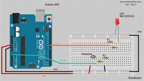How To Use A Photoresistor Or Photocell Arduino Tutorial Arduino Arduino Led Led Projects