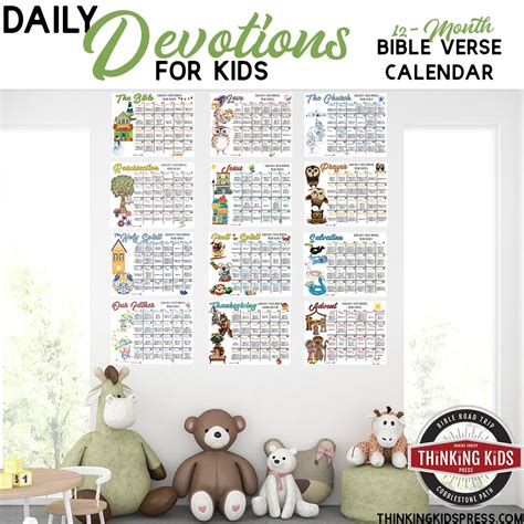 Daily Devotional Bible Verse Calendar For Kids Thinking
