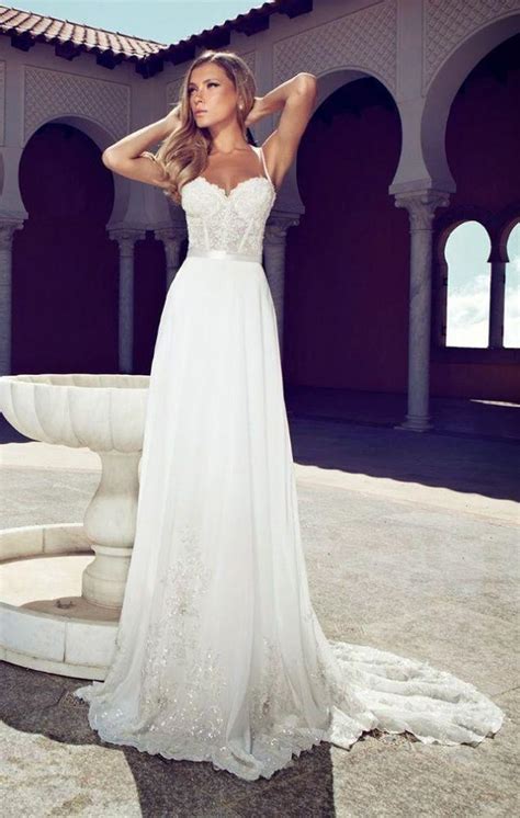 Sexy Corset Bodice Formal Wedding Dress A Line White Ivory Bead Lace Bridal Gown 2287374 Weddbook