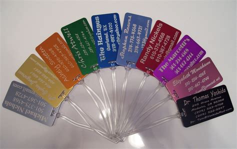 10 Aluminum Laser Engraved Luggage Tags Ten 10 Colors And Etsy