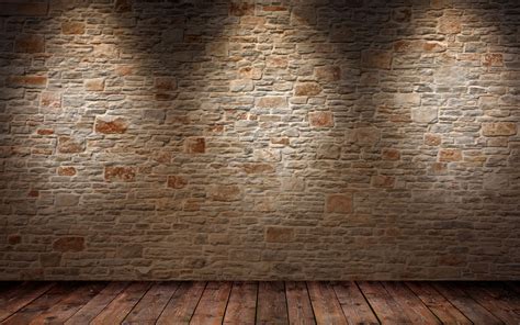 3840x2400 Обои стена пол свет тень поверхность Brick Wall