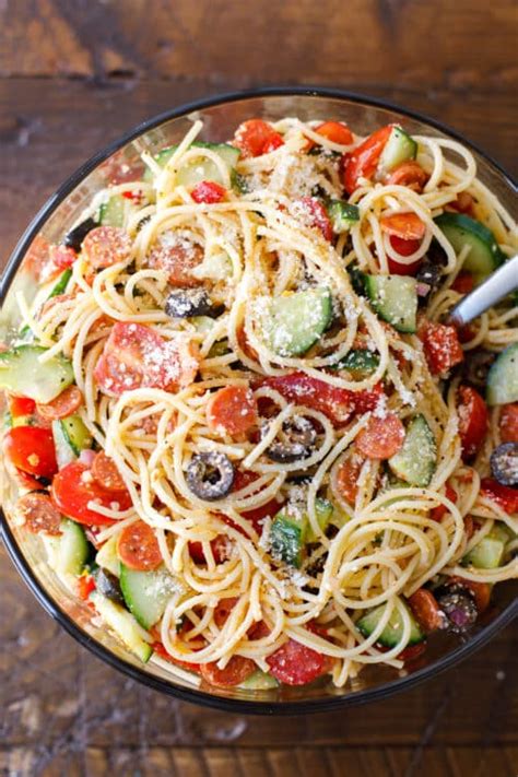 Spaghetti Salad Easy Italian Spaghetti Pasta Salad