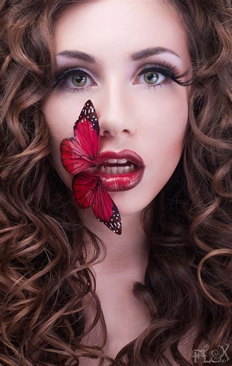 Butterfly Lips Red Lipstick Makeup Looks Red Lipstick Makeup Makeup